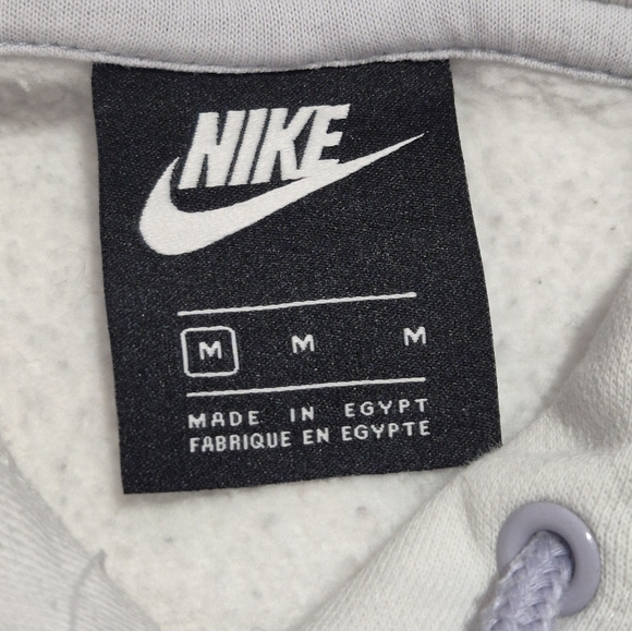 Nike White Womens Club  Sweatshirt with Black Patch and Yellow Text..Size:M - Picture 10 of 12